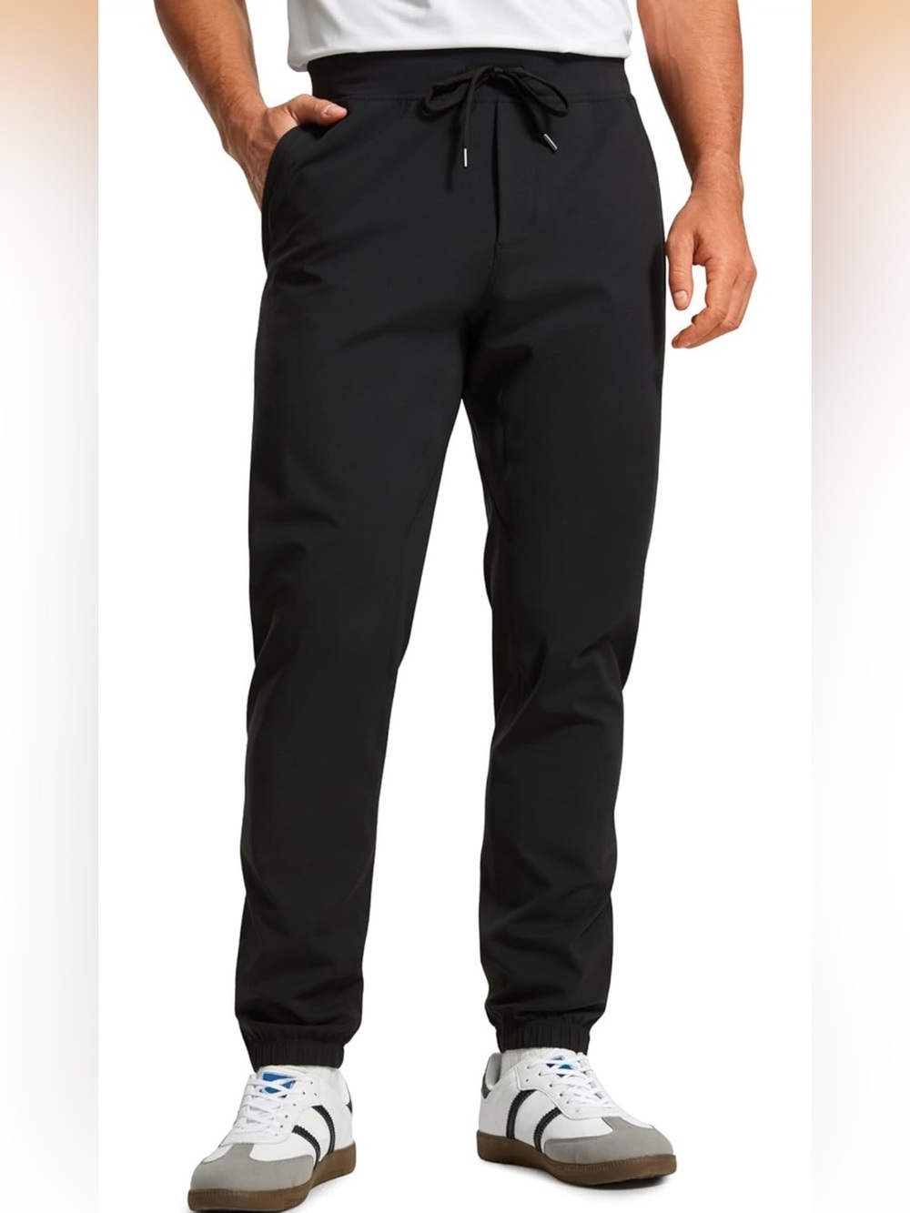 CRZ YOGA 4-Way Stretch Athletic Joggers 
Black - Size Large